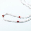 wholesale S925 Silver New Chinese Trend Light Luxury Pearl and Southern Red Agate Beaded Necklace for Women, Retro Fashion Versatile Choker-0-2
