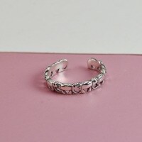 wholesale 925 Sterling Silver Elephant Ring New Retro Style Minimalist Niche Open Adjustable Band Finger Jewelry-Elephant Ring