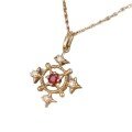 wholesale S925 sterling silver full-body French vintage snowflake necklace for women, elegant and with hollow-out craftsmanship collarbone chain-0-4
