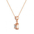 Sterling Silver 1-Carat Moissanite Women's Luxury Square Pendant Necklace-0-3