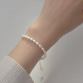 wholesale S925 silver pearl series bracelet, national trend retro sweet adjustable women's wrist accessory S5368-0-1