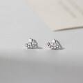 wholesale 925 Sterling Silver Fresh Sweet Ins Style Niche Design Exquisite Star Pavé Stud Earrings M00851-0-2