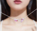 wholesale Metal Sweet and Edgy Hollow-out Heart Necklace, Sweet and Unique Irregular Heart Earrings, Luxurious and Elegant Heart Bracelet for Women-0-3