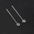 wholesale S925 silver rose earrings with hollow design, and for women M03275-0-4
