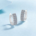 wholesale S925 Sterling Silver High-End Fashionable and Elegant Moissanite Earrings, Fully Diamond-Cut Versatile Earrings for Women, Ready Stock for Wholesale-0-2