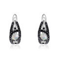 wholesale 925 Sterling Silver Embellished Luxury Designer Natural Amethyst Earrings, Opulent Floral Collection-0-9