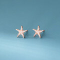 wholesale S925 Sterling Silver Fresh and Sweet Ins Style Niche Design Exquisite Full-Diamond Starfish Earrings M06579-0-3