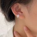 wholesale S925 Sterling Silver Camellia Pearl Ear Clip, New Ins Simple and Stylish Design Earrings-0-0