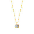 S925 Sterling Silver Fashionable Minimalist Moissanite Pendant Necklace-0-3