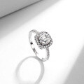 wholesale 925 Sterling Silver 1 Carat Square Moissanite Ring for Women, Small and Exquisite, High-End Emotional Couple Proposal Wedding Luxury Diamond Ring-0-3