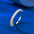 wholesale S925 silver jewelry daily fashion personality princess square diamond stack ring cross-border AliExpress-0-2