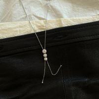 wholesale S925 Sterling Silver Vintage Bubble Diamond Necklace for Women, Luxurious Minimalist and Versatile High-End Small Bubble Diamond Necklace-Platinum>925 silver