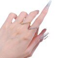 wholesale S925 silver jewelry new curve wave irregular ring, cross-border AliExpress style, stackable forins-0-4
