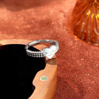 wholesale S925 Sterling Silver Adjustable Heart Letter Ring for Women, New Trendy Minimalist Stylish High-end Fashion Stackable Band-ins love ring/approx. 2.76g&gt;JZ015852 sterling silver