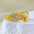 wholesale 925 Silver Jewelry Live Streaming Style Simulated Diamond Wealth and Fortune Ring 7*9 Money-Attracting Yellow Diamond Ring Available for Dropshipping-0-2