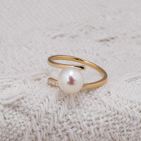 wholesale S925 Silver Vintage Minimalist Luxury Style Pearl Ring for Autumn Wholesale by Yili Jewelry Factory-Pearl Ring Mido No. 8
