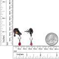 wholesale 925 Silver Freshwater Pearl Ruby Earrings Trendy Niche Drop Earrings Dark Gothic Style Skull Earrings New Women's Design-0-3