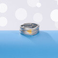 wholesale S925 Sterling Silver Long-Distance Love Heart-Shaped Couple Rings Matching His & Hers Engravable Promise Bands Gift for Girlfriend-0-3