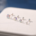 wholesale 925 Sterling Silver Colored Zirconia Stud Earrings For Women-0-1