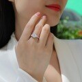 Metal Material Fashion Silver Non-Fading Moissanite Luxury Ring, Custom Processing for Cross-Border Niche Premium Sales-0-2