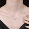 Metal Pendant Necklace with Small Hollow Heart Design-0-2