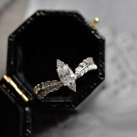 wholesale 925 Silver New 4*6 Oval High Carbon Diamond Ring-White No. 9