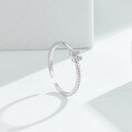 wholesale S925 Sterling Silver Light Luxury Trend Letter Ring for Women with Cubic Zirconia Inlaid and Adjustable Open Design-0-2