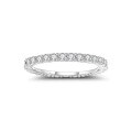 wholesale S925 Sterling Silver Plated with White Gold, Fashionable Japanese-Korean Style Moissanite Row Ring, 2mm Moissanite Stacking Ring for Men and Women-0-0