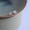 wholesale 9K Gold Lavender Butterfly Zircon Exquisite Light Luxury Korean Style Small Earrings-0-1