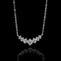 S925 Sterling Silver Moissanite V-Necklace Pendant for Women-0-2