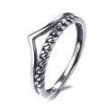 wholesale S925 Sterling Silver Vintage Multi-layer Braided Wrap Ring, Korean Style Individualistic Punk Minimalist Versatile Women's Ring-0-3
