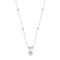 wholesale S925 Sterling Silver New Style Moissanite Diamond Necklace for Women, Minimalist and Fashionable Bow Choker, Exquisite and Elegant Heart Pendant-0-4