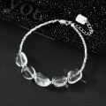 wholesale S925 silver Nalan fresh sweet ins style white crystal crushed silver bracelet S7937-0-4