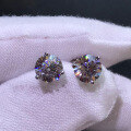 wholesale S925 Sterling Silver Zircon Ear Studs Clearance, Irregular Zircon Elegant Earrings Shuibei Source Factory Wholesale with Free Shipping-0-0