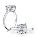 S925 Sterling Silver Geometric Zircon Pagoda Ring, Closeout Sale Wholesale-0-3