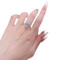 wholesale 925 Silver New 8*12 Oval Pigeon Egg High Carbon Diamond Ring Fashion Minimalist Ring Band-0-4