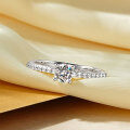 Metal Alloy Light Luxury Fashion Micro-Set 5A Zircon Diamond Ring for Women-0-0