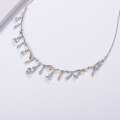 wholesale S925 silver designer-style high-end gemstone necklace with floral-inspired design and natural topaz-0-1