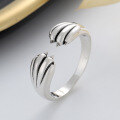 wholesale S925 Sterling Silver Unique Three-Dimensional Cat Paw Embrace Ring, Cute Creamy Sweet and Cool Style Design Index Finger Ring-0-2