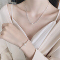 wholesale S925 Sterling Silver Crushed Silver Spliced Bamboo Pearl Necklace Bracelet, Trendy and Elegant Accessory with a Refined Style-0-3