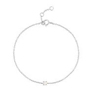 wholesale S925 Sterling Silver Opal Bracelet,ins,-Platinum 925 silver