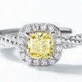 wholesale S925 Sterling Silver Euro American New Fashion Personalized Ice-Cut Yellow High-Carbon Diamond Ring for Women Cross-Border Exclusive-0-3