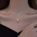 wholesale S999 Silver Maker's Two Summer Lily of the Valley Necklace, Fashionable, Luxurious, Versatile, Niche Design, Advanced Collarbone Chain-0-2