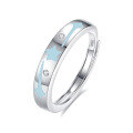 wholesale S925 Sterling Silver Original Design High-end Couple Rings Adjustable Plain Band Rings Valentine's Day Gift-0-125