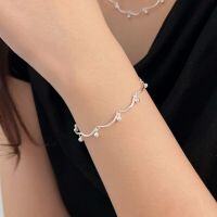 wholesale 925 Sterling Silver Minimalist Small Design Sphere Necklace Women Korean Versatile High-end Sense Splicing Ins Trendy Bracelet-Bracelet (16+3CM pure silver)