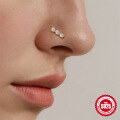 wholesale 925 Sterling Silver New Stylish Diamond Inlaid Seamless Ring Nose Hoop Nose Stud Body Piercing Jewelry-0-1