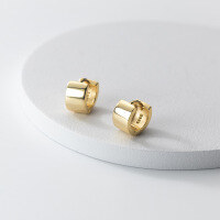 wholesale S925 Sterling Silver Korean Version Smooth Minimalist Small Fresh Geometric Round Small Elegant Ear Accessories M01320-S925 silver pair rose gold 925 silver