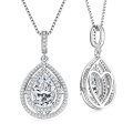 S925 Sterling Silver D-Color Moissanite Rotating Pendant Necklace-0-24