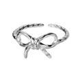 wholesale S925 Sterling Silver Irregular Bow Ring Korean Style Fashion Sweet Ins Wind Jewelry R02067-0-4