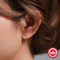 wholesale S925 Sterling Silver Geometric Star Stud Earrings with Crystal Accents-0-1